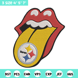 tongue pittsburgh steelers embroidery design, pittsburgh steelers embroidery, nfl embroidery, logo sport embroidery.