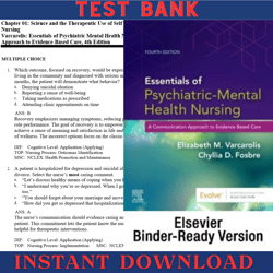 test bank for varcarolis essentials of psychiatric mental health nursing 5th edition fosbre / all chapters 1-28 /