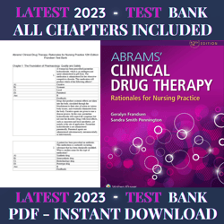 test bank abrams clinical drug therapy rationales for nursing practice, 12th edition frandsen latest 2023 | all chapters