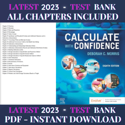 test bank calculate with confidence 8th edition by deborah c. morris latest 2023 | all chapters included