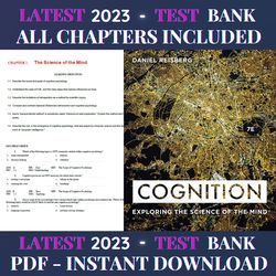 test bank cognition exploring the science of the mind 7th edition daniel reisberg latest 2023 | all chapters included