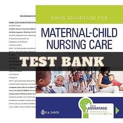 latest 2023 davis advantage for maternal-child nursing care 3rd edition by scannell ruggiero test bank | all chapters in