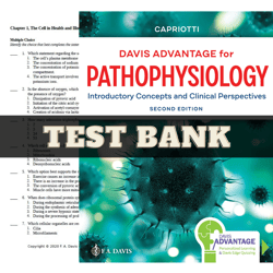 latest 2023 davis advantage for pathophysiology introductory concepts and clinical 2nd edition theresa capriotti test ba