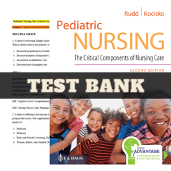 latest 2023 davis advantage for pediatric nursing: the critical components of nursing care second edition by kathryn rud