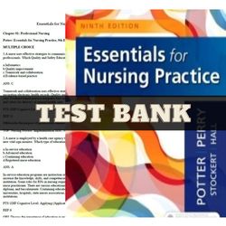 latest 2023 essentials for nursing practice 9th edition by patricia a. potter test bank | all chapters included