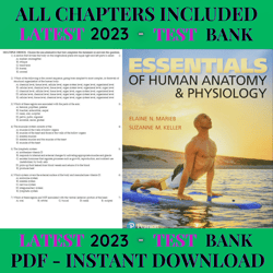 latest 2023 essentials of human anatomy & physiology 12th edition by elaine marieb test bank | all chapters included