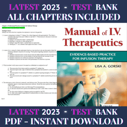 test bank phillips's manual of i.v. therapeutics evidence-based practice for infusion therapy eighth edition by lisa gor