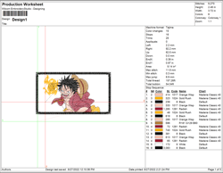 OnePiece Embroidery,, Embroidery File, Ten Embroidery Machine, Embroidered Digital Design Files