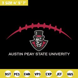 austin peay state logo embroidery design, ncaa embroidery, sport embroidery,logo sport embroidery, embroidery design.