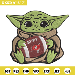 baby yoda tampa bay buccaneers embroidery design, tampa bay buccaneers embroidery, nfl embroidery, sport embroidery.