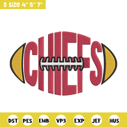 ball kansas city chiefs embroidery design, kansas city chiefs embroidery, nfl embroidery, logo sport embroidery.