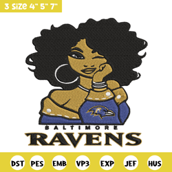 baltimore ravens girl embroidery design, ravens embroidery, nfl embroidery, logo sport embroidery, embroidery design