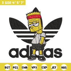 bart adidas embroidery design, adidas embroidery, embroidery file, brand embroidery, logo shirt, digital download