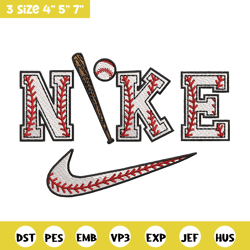 baseball x nike embroidery design, baseball embroidery, nike design, embroidery shirt, embroidery file, digital download