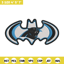 batman symbol carolina panthers embroidery design, carolina panthers embroidery, nfl embroidery, logo sport embroidery.