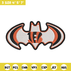 batman symbol cincinnati bengals embroidery design, cincinnati bengals embroidery, nfl embroidery, logo sport embroidery