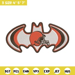 batman symbol cleveland browns embroidery design, browns embroidery, nfl embroidery, sport embroidery, embroidery design