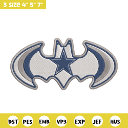 batman symbol dallas cowboys embroidery design, dallas cowboys embroidery, nfl embroidery, logo sport embroidery.