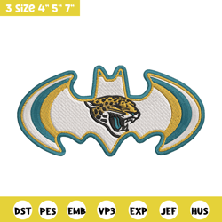 batman symbol jacksonville jaguars embroidery design, jacksonville jaguars embroidery, nfl embroidery, sport embroidery.