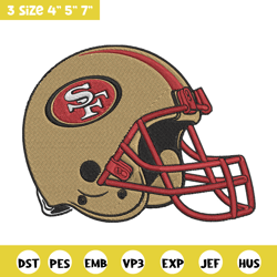 helmet san francisco 49ers embroidery design, 49ers embroidery, nfl embroidery, sport embroidery, embroidery design.
