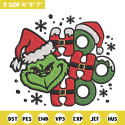 ho ho ho the grinch embroidery design, grinch christmas embroidery, grinch design, embroidery file, instant download.