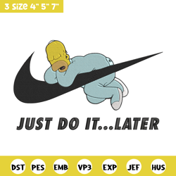 homer x nike embroidery design, simpson embroidery, embroidery file, nike embroidery, anime shirt, digital download.