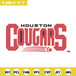 houston cougars wordmark logo embroidery design,ncaa embroidery,sport embroidery,logo sport embroidery,embroidery design