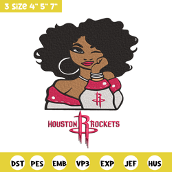 houston rockets girl embroidery design, nba embroidery, sport embroidery, embroidery design,logo sport embroidery.