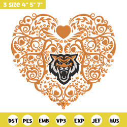 idaho state bengals heart embroidery design, sport embroidery, logo sport embroidery, embroidery design,ncaa embroidery