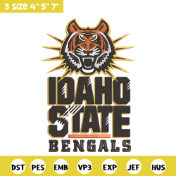 idaho state bengals logo embroidery design, ncaa embroidery, sport embroidery,logo sport embroidery,embroidery design