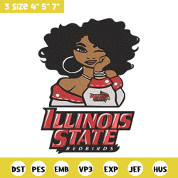 illinois state girl embroidery design, ncaa embroidery, embroidery design, logo sport embroidery,sport embroidery