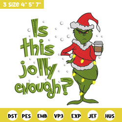 is this jolly embroidery design,chrismas design, embroidery shirt, embroidery file, grinch embroidery, digital download