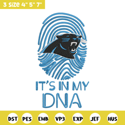 it's in my dna carolina panthers embroidery design, carolina panthers embroidery, nfl embroidery, logo sport embroidery.