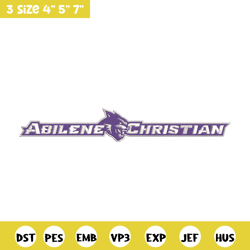 abilene christian logo embroidery design, ncaa embroidery, sport embroidery, logo sport embroidery, embroidery design.
