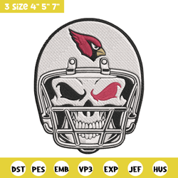 arizona cardinals skull helmet embroidery design, arizona cardinals embroidery, nfl embroidery, logo sport embroidery. (