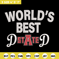 arkansas state poster embroidery design, sport embroidery, logo sport embroidery, embroidery design, ncaa embroidery