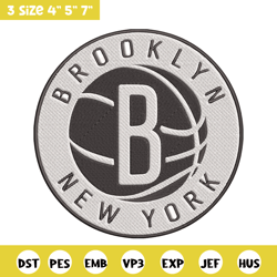 brooklyn nets basketball embroidery design, nba embroidery,sport embroidery, logo sport embroidery, embroidery design