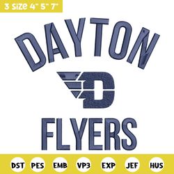 dayton flyers logo embroidery design, basketball embroidery, sport embroidery, logo sport embroidery, embroidery design