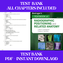 latest 2023 bontrager's textbook of radiographic positioning and related anatomy 9th edition by john lampignano