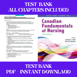 canadian fundamentals potter of nursing 6th edition test bank all chapters included