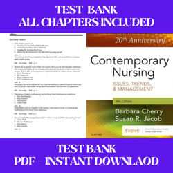 contemporary nursing issues trends & management 8th edition by cherry test bank all chapters included