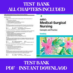 dewits medical surgical nursing 4th edition by holly k. stromberg test bank | all chapters included