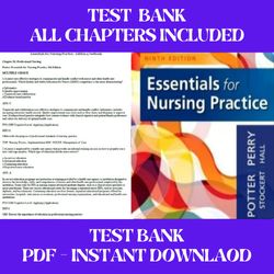 essentials for nursing practice 9th edition by patricia a. potter test bank all chapters included