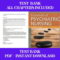 essentials of psychiatric nursing 2nd edition by mary ann boyd test bank all chapters included