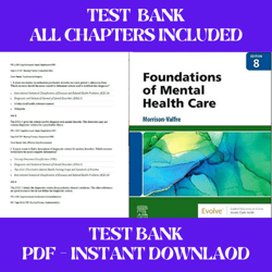 foundations of mental health care 8th edition by michelle morrison-valfre test bank all chapters included