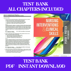 nursing interventions & clinical skills 7th edition potter test bank all chapters included