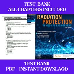 radiation protection in medical radiography 9th edition by mary alice statkiewicz test bank all chapters included