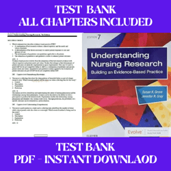 understanding nursing research 7th edition susan grove test bank all chapters included