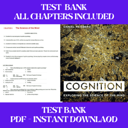 cognition exploring the science of the mind 7th edition daniel reisberg test bank all chapters included