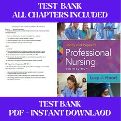 leddy & pepper's professional nursing 10th edition hood test bank all chapters included